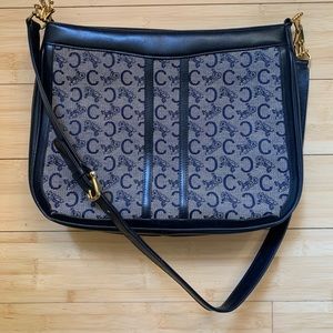 Vintage Navy Monogram Celine Bag
